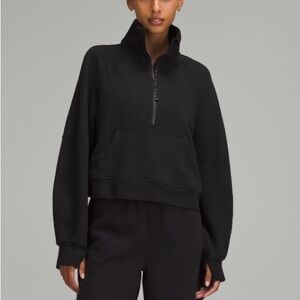 Lululemon Athletica Scuba Oversized Funnel-neck Half Zip (black)